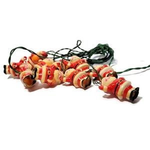 Kurt Adler Santa Claus Christmas 10 Light Set String Lights Blow Mold